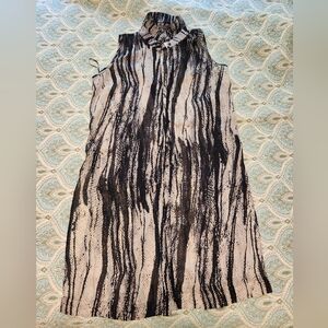 Sheer Flowy Long Vest Tunic Top Duster / Dress Overlay NEW Suzy Sheir M Tall